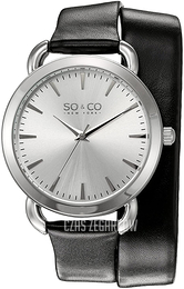 So & Co New York SoHo Srebrny/Skóra Ø36 mm 5086.1