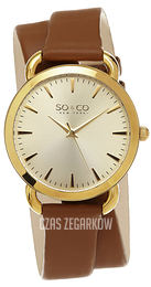 So & Co New York SoHo Szampański/Skóra Ø36 mm 5086.2