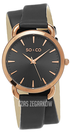 So & Co New York SoHo Szary/Skóra Ø36 mm 5086.3