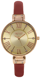 So & Co New York Studio Żółte złoto/Skóra Ø34 mm 5091.4