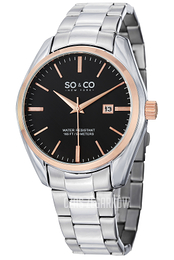 So & Co New York Madison Czarny/Stal Ø42 mm 5101.5