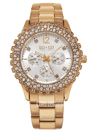 So & Co New York Madison Srebrny/Stal w odcieniu złota Ø41 mm 5214.3