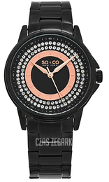 So & Co New York Madison Czarny/Stal Ø36 mm 5219.2