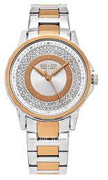 So & Co New York Madison Srebrny/Stal w kolorze różowego złota Ø36 mm 5219.6