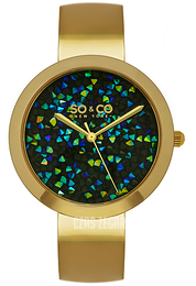 So & Co New York SoHo Czarny/Stal w odcieniu złota Ø38 mm 5249.3