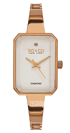 So & Co New York Bryant Srebrny/Stal w kolorze różowego złota 5253.3