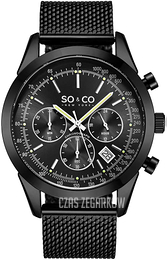 So & Co New York Tribeca Czarny/Stal Ø44 mm 5535.6