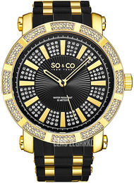 So & Co New York Madison Czarny/Stal w odcieniu złota Ø50 mm 5564.2