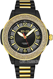 So & Co New York Madison Czarny/Stal w odcieniu złota Ø48 mm 5565.3