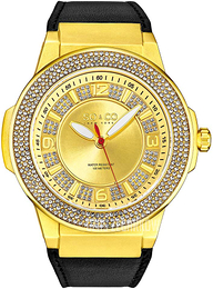 So & Co New York Madison Żółte złoto/Skóra Ø48 mm 5565L.2