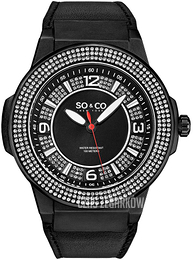 So & Co New York Madison Czarny/Skóra Ø48 mm 5565L.3