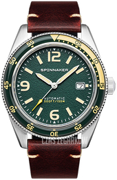 Spinnaker Fleuss Zielony/Skóra Ø43 mm SP-5055-0C