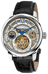 Stührling Original Tourbillon Srebrny/Skóra Ø45 mm 296C.3315X2