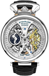 Stührling Original Legacy Srebrny/Skóra Ø46 mm 3920.1