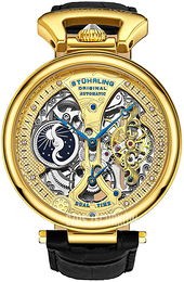 Stührling Original Legacy Żółte złoto/Skóra Ø46 mm 3920.2