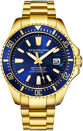 Stührling Original Aquadiver Niebieski/Stal w odcieniu złota Ø42 mm 3950A.8