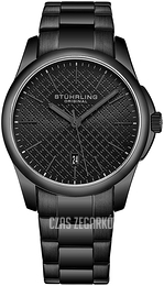 Stührling Original Slim Czarny/Stal Ø42 mm 3970.6