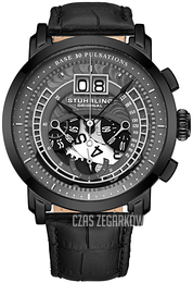 Stührling Original Pulsometer Szary/Skóra Ø44 mm 4013.3