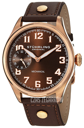 Stührling Original Aviator Brązowy/Skóra Ø45 mm 457.3345K59