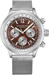 Stührling Original Monaco Brązowy/Stal Ø42 mm 669M.03