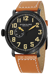 Stührling Original Aviator Czarny/Skóra Ø45 mm 721.03