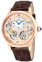 Stührling Original Legacy Różowe złoto/Skóra Ø45 mm 740.03