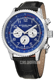 Stührling Original Niebieski/Skóra Ø45 mm 858L.02