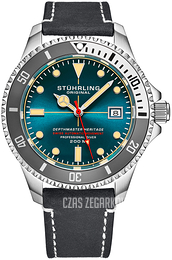 Stührling Original Depthmaster Heritage Niebieski/Skóra Ø42 mm 883HL.04
