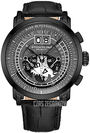 Stührling Original Monaco Czarny/Skóra Ø44 mm 928.03