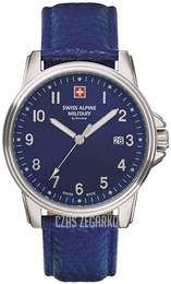 Swiss Alpine Military Classic Niebieski/Skóra Ø40 mm 7011.1535