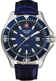 Swiss Alpine Military Alpine by Grovana Niebieski/Skóra Ø46 mm 7040.1535