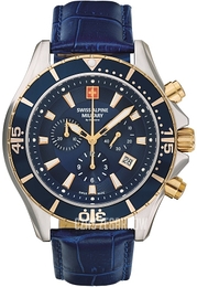 Swiss Alpine Military Alpine by Grovana Niebieski/Skóra Ø46 mm 7040.9555