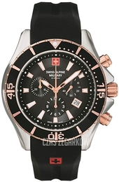 Swiss Alpine Military Nautilus Chrono Czarny/Guma Ø44 mm 7040.9857