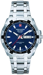 Swiss Alpine Military Day-Date Niebieski/Stal Ø42 mm 7043.1135