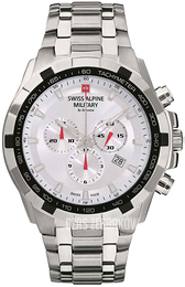 Swiss Alpine Military Star Fighter Srebrny/Stal Ø46 mm 7043.9232