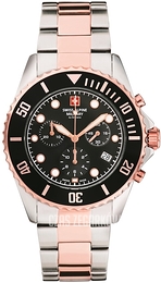 Swiss Alpine Military Master Diver Czarny/Stal Ø43 mm 7053.9157