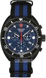 Swiss Alpine Military Turtle Niebieski/Tkanina Ø44 mm 7066.9675