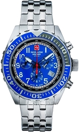 Swiss Alpine Military Navy Chrono Niebieski/Stal Ø45 mm 7076.9135