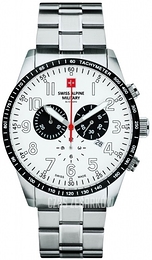 Swiss Alpine Military Hornet Chrono Srebrny/Stal Ø45 mm 7082.9133