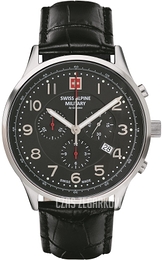 Swiss Alpine Military Alpine by Grovana Czarny/Skóra Ø43 mm 7084.9537