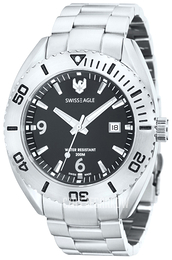 Swiss Eagle Torpedo Czarny/Stal Ø44 mm SE-9015-11