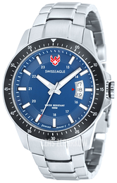 Swiss Eagle Battalion Niebieski/Stal Ø42 mm SE-9032-33