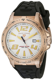 Swiss Legend Sprint Racer Biały/Guma Ø46 mm 10043-RG-02S