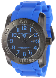 Swiss Legend Commander Czarny/Guma Ø47 mm SL-10068-BB-01-BLSA-SET
