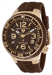Swiss Legend Neptune Brązowy/Guma Ø44 mm SL-11044P-YG-04