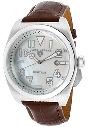 Swiss Legend Heritage Biały/Skóra Ø44 mm SL-20434-02MOP-BRW