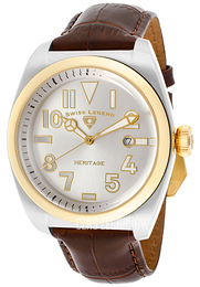 Swiss Legend Heritage Srebrny/Skóra Ø44 mm SL-20434-02S-GB-BRW
