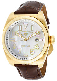 Swiss Legend Heritage Biały/Skóra Ø44 mm SL-20434-YG-02MOP-BRW
