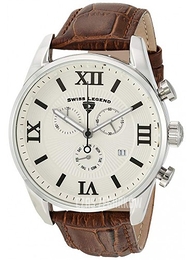 Swiss Legend Belleza Srebrny/Skóra Ø43 mm SL-22011-02S-BRN