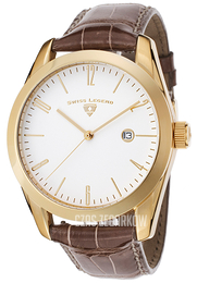 Swiss Legend Peninsula Biały/Skóra Ø44 mm SL-22044-YG-02-AAT08M